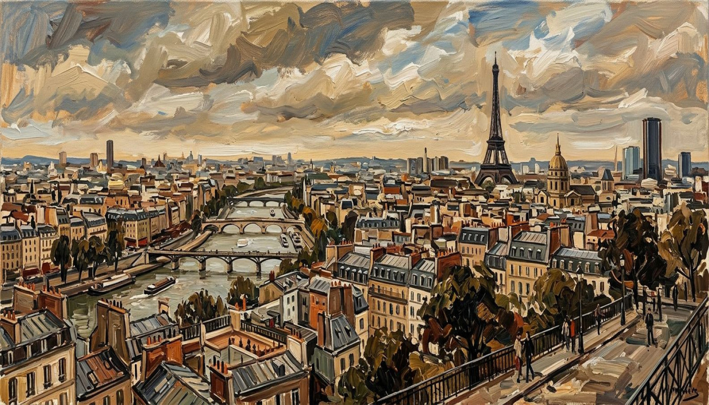 Interprétation moderne des paysages urbains dans la peinture française